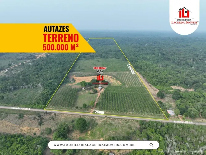 Fazenda em Autazes com 50 500.000m² de terreno com Registro de Imóveis