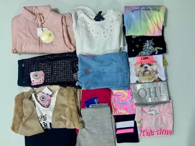 LOTE ROUPA INFANTIL 12 MENINA TAMANHO 12 (COM ETIQUETAS)