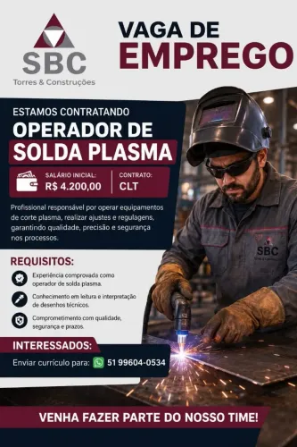 Operador de Solda Plasma
