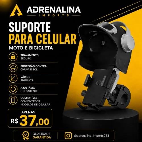 Suporte para moto anti sol e chuva
