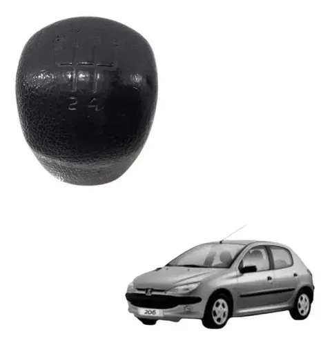 Manopla Coifa Peugeot 206 2002 Preto