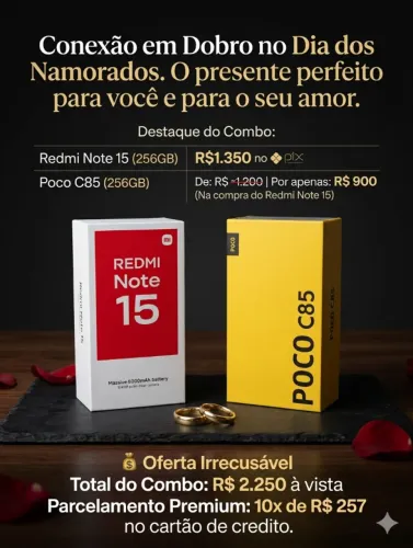 Redmi note 15 256Gb com Poco C85 256Gb