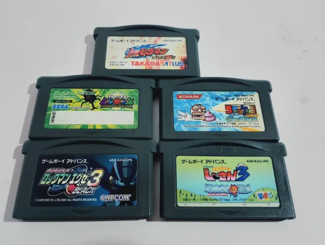 Lote 5 jogos japonês Game Boy Advance