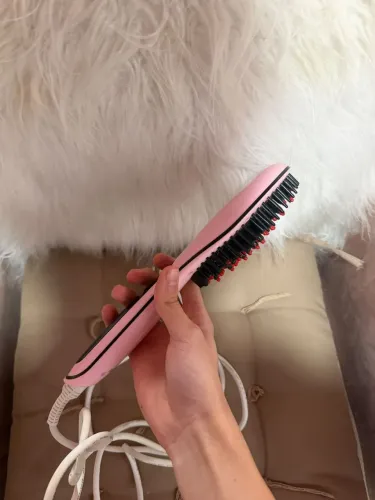 Escova Alisadora Elétrica Baby Brush-Pro Rosa - Digital
