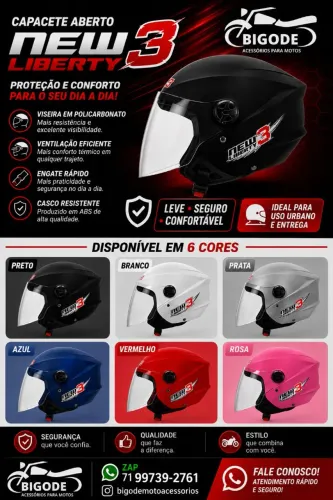 Capacete Aberto e Automático OFERTA 