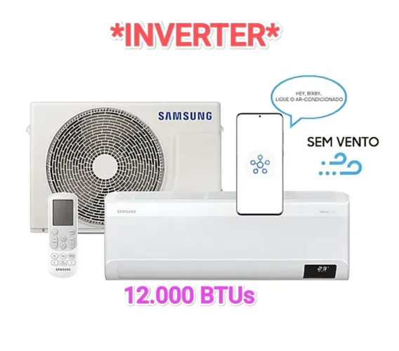 Ar Split Samsung Wind Free 12000 BTUs + Novo + Nota + 1 Ano Garantia Fabrica+ Cartão 12x!!