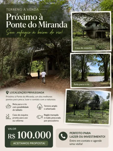 Pesqueiro próximo ao rio Miranda