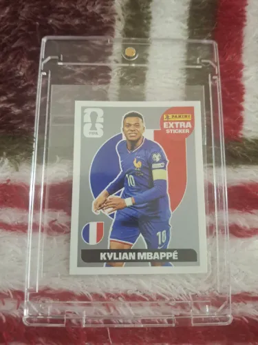 Figurinha Extra Sticker Prata Kylian Mbappé Original