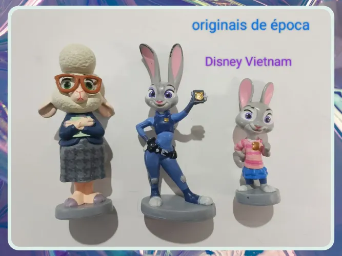 coleção bonecos miniatura zootopia originais