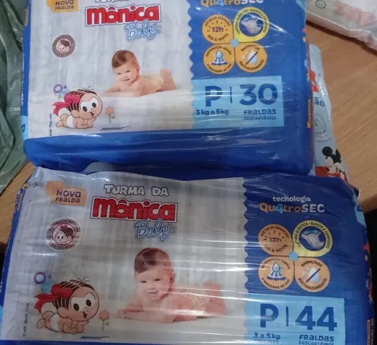 fralda Turma da Mônica P 104 unidades (fechado)