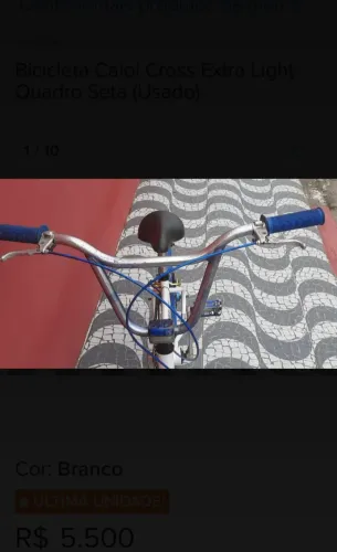 Bicicleta Caloi Cross extra Light quadro seta