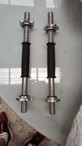 2x Barra Halter Musculação Crossfit Maciça Inox Rosqueada