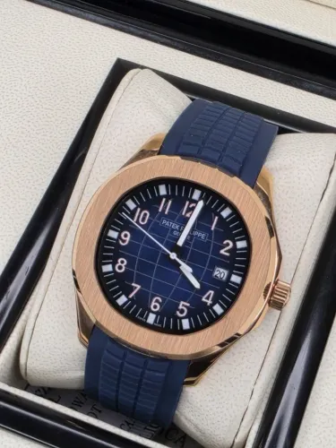 RELOGIO Patek Philippe Aquanaut Rose/Azul AUTOMATICO LINHA PREMIUM AAA EM 10X SEM JUROS