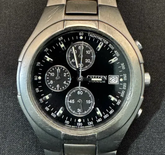 Relógio Citizen Titanium Cronógrafo Original Titânio