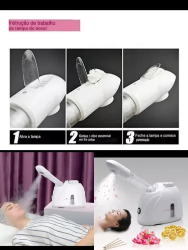 Vaporizador Facial Profissional - Vapor Quente | Limpeza de Pele