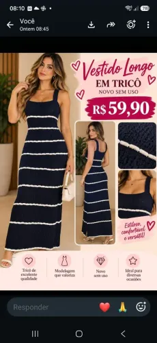 Vestido trico azul