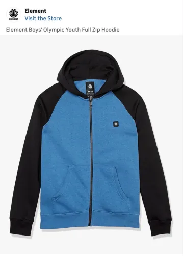 Blusa Moletom Element Boys' Olympic Youth Full Zip Hoodie