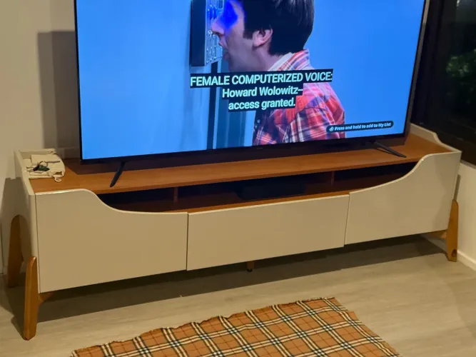 Rack moderno para TV até 75 polegadas - Marca Imcal Off white nature
