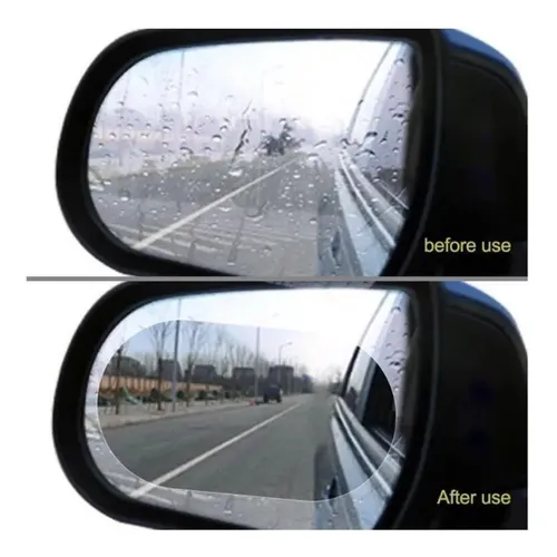 Par Película Retrovisor Embaçante Chuva Anti Reflex Original