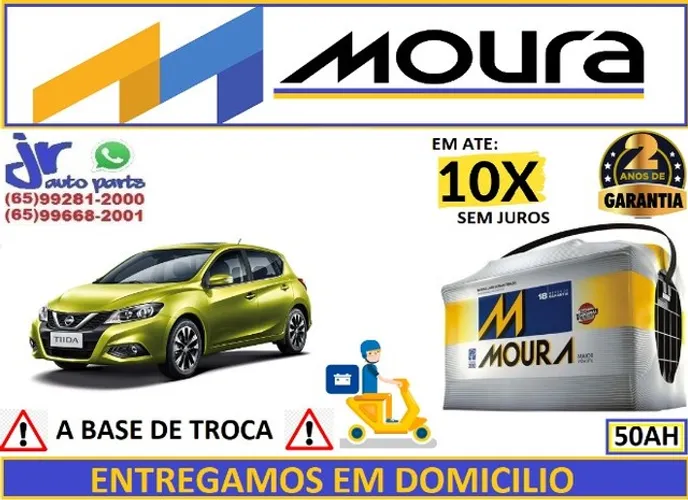 Bateria Moura Tiida (2007 a 2013) 50Ah 12v  
