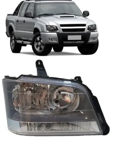 Farol Cinza Chevrolet S10 Blazer 2005 2006 a 2011 Direito
