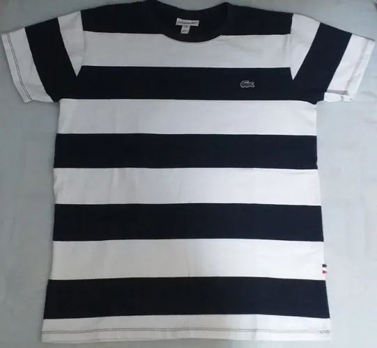 Camiseta Lacoste Listrada Malha Peruana - M