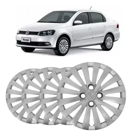 Jogo 4 Peças - Calota Aro 13  - Volkswagen Gol / Voyage / G5 / G6 2014 - Grid