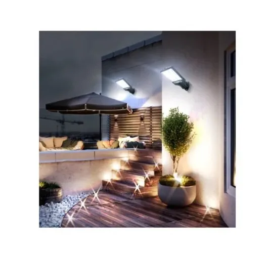 Luminária Solar 108 Leds Controle Remoto Sensor Presença 21w