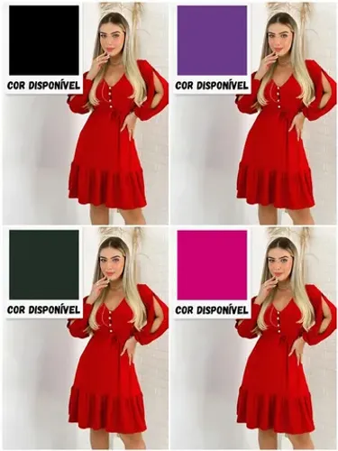 Vestido Curto Barato Moda Feminina