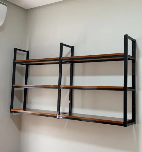Pratilheira 160x80x25 | Decoração de casa Estante| industrial <br>