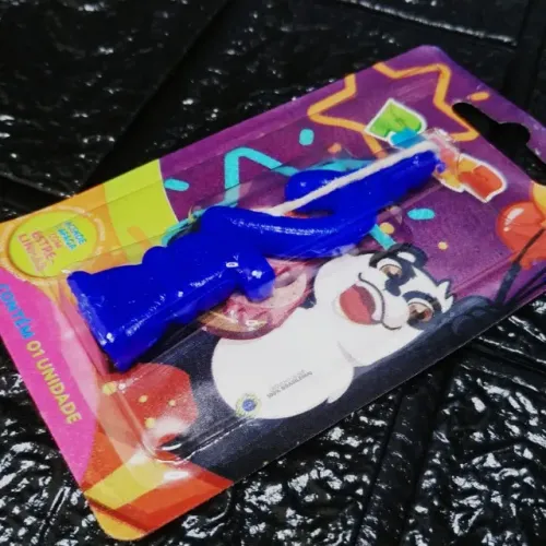 Vela Numero Para Aniversario N 2 Azul Panda