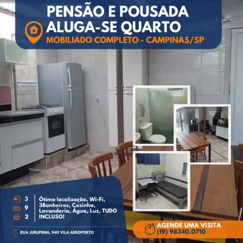 ALUGO QUARTO INDIVIDUAL MOBILIADO