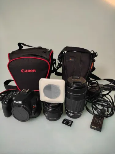 Canon sl3 + lentes e acessórios