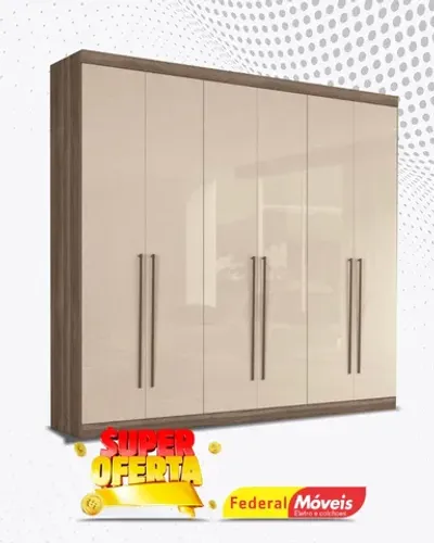 Guarda Roupa Casal 6 Portas 4 Gavetas Super Lindo Fazemos Entrega