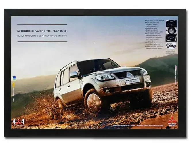 Mitsubishi Pajero TR4 - Quadro decorativo com propaganda original de revista