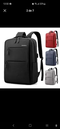 Mochila Escolar Faculdade Para Notebook Impermeável Com Usb Cores