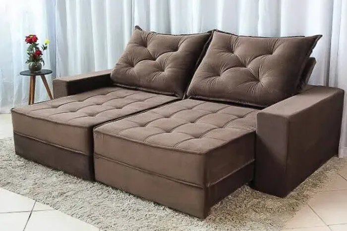 Sofá retrátil e  Berlim 250CM com molas ensacadas - FRETE GRATIS - ENTREGA HOJEEE !! 