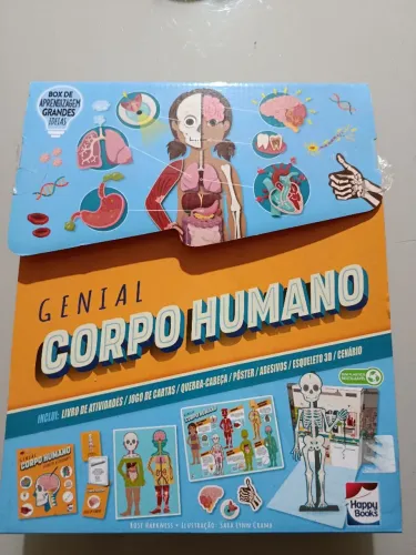 Box de aprendizagem grandes ideias sobre o corpo humano com livro de atividades, jogos,