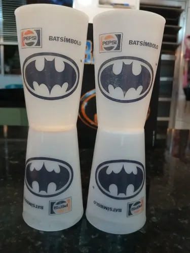 Kit 4 Copos Pepsi Batmania 1989- Bat Símbolo 