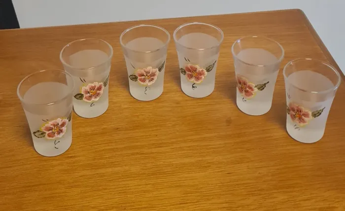 Jogo de 6 copos jateado