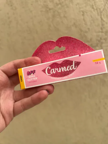 3 CARMED hidratante labial Rosa Glitter BFF efeito gloss