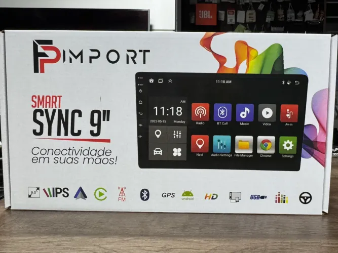 Multimídia 9? Android gps CarPlay e Android auto sem cabos e na promoção 