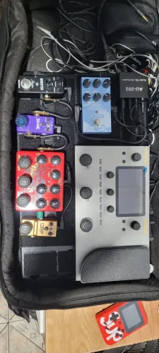 Pedalboard COMPLETO p/ guitarra - Matribox II + pedais Rowin/Caline + fonte isolada