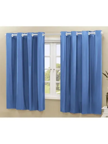 Cortinas Blackout Azuis 4 folhas 90x120