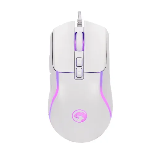 Mouse Gamer Marvo M292, 8000 DPI, 7 botões, Preto/Branco, Novo, Lacrado 