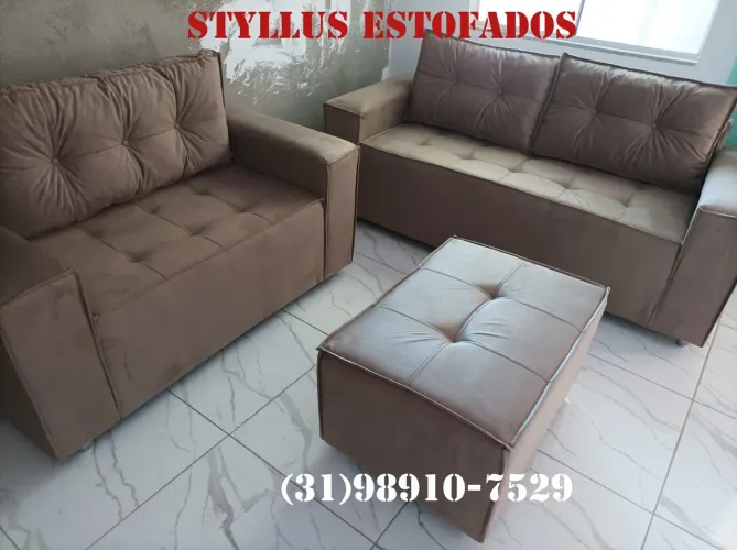 Conjunto de Sofás 3 e 2 Lugares