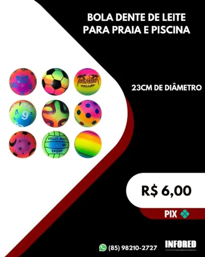 Bola Dente de Leite para Praia e Piscina