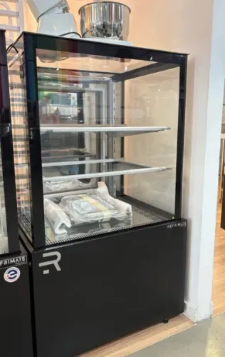 vitrine aquecida 75 cm interno inox (alef)