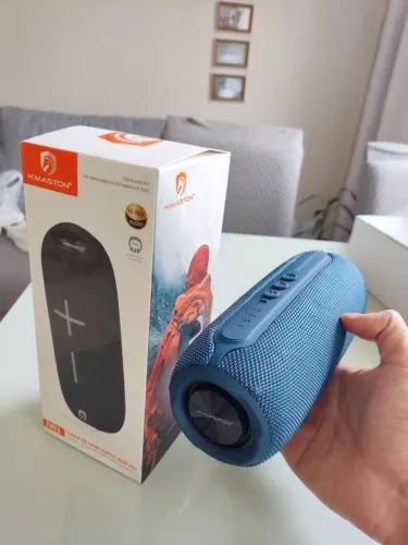 Caixa Som H'Maston TN13 Azul Prova D'água