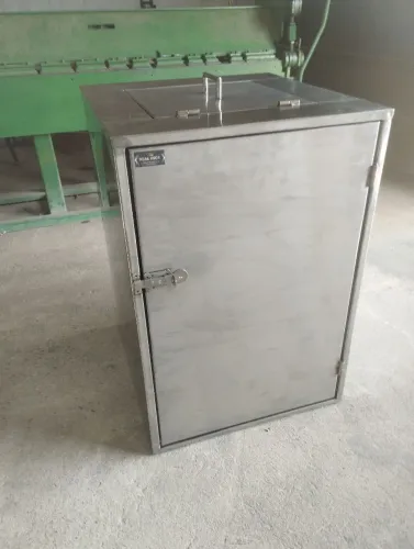 Lixeira inox/ compartimento p lixeira totalmente em aço inox